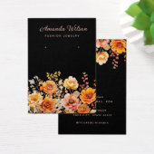 水色エレガントフローライヤリング表示カード (デスク)