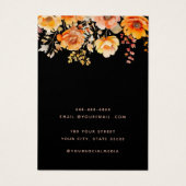 水色エレガントフローライヤリング表示カード (裏面)