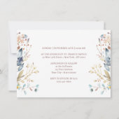 水色エレガントフローラクレスト洗礼 招待状 (裏面)