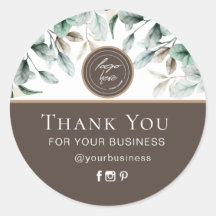 水色エレガントフローラシール