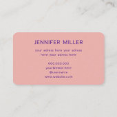 水色エレガントフローラパステルバイオレット 名刺 (裏面)