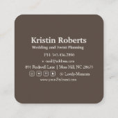 水色エレガントフローラ名刺 スクエア名刺 (裏面)