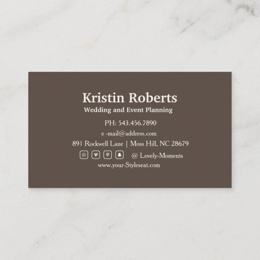 水色エレガントフローラ名刺 名刺 (裏面)