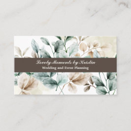 水色エレガントフローラ名刺 名刺