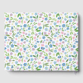 水色エレガントフローラ署結婚名 ゲストブック (裏面)