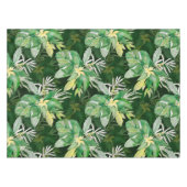 水色エレガントフローラ装飾模様 テーブルクロス (正面(横))