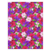 水色エレガントフローラ装飾模様 テーブルクロス (正面)