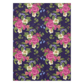 水色エレガントフローラ装飾模様 テーブルクロス (正面)