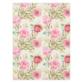 水色エレガントフローラ装飾模様 テーブルクロス (正面)