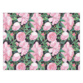 水色エレガントフローラ装飾模様 テーブルクロス (正面(横))