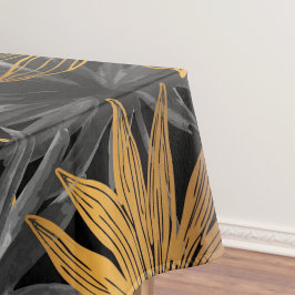 水色エレガントフローラ装飾模様 テーブルクロス