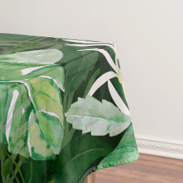 水色エレガントフローラ装飾模様 テーブルクロス