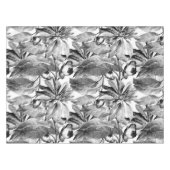水色エレガントフローラ装飾模様 テーブルクロス (正面(横))