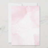 水色エレガントユーカリ花赤ちゃんシャワー 招待状 (裏面)