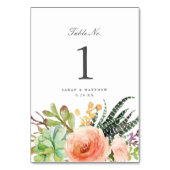 水色エレガント多肉質 | 結婚s テーブルナンバー (裏面)