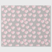 水色エレガント愛ハート ラッピングペーパー (フラット)