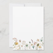 水色エレガント押し花結婚の 招待状 (裏面)