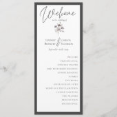 水色エレガント暗灰色の金石造式 プログラム (正面)