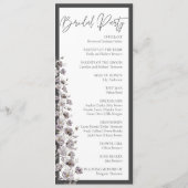 水色エレガント暗灰色の金石造式 プログラム (裏面)