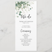 水色エレガント緑化結婚式 プログラム (正面)