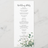 水色エレガント緑化結婚式 プログラム (裏面)