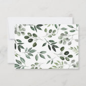 水色エレガント葉植物狩りグリーンs セーブザデート (裏面)