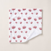 水色エレガント野花 バスタオルセット (ウォッシュタオル)