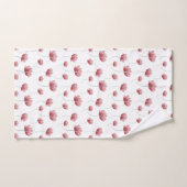 水色エレガント野花 バスタオルセット (ハンドタオル)