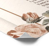 水色エレガント銅花ほこりまみれの緑のアーチ ポスター (角)