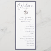 水色エレガント陰鬱な灰色の金石造式 プログラム (正面)