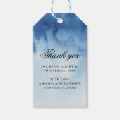 水色エレガント青航海の結婚感謝してい君 ギフトタグ (正面)