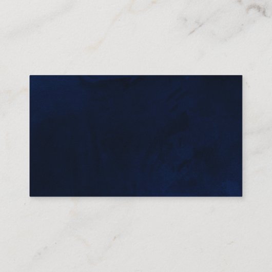 水色エレガント青金ゴールドの結婚レジストリ エンクロージャーカード (裏面)