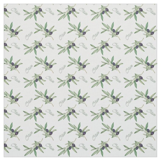 水色オリーブの枝 ファブリック (見本)