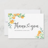 水色オレンジサンキューカード サンキューカード (正面)