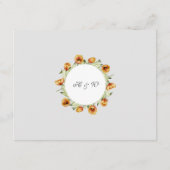 水色オレンジチューリップ結婚ズ詳細 エンクロージャーカード (裏面)