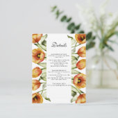 水色オレンジチューリップ結婚ズ詳細 エンクロージャーカード (スタンド正面)