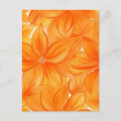 水色オレンジフローラ鮮やか植物 ポストカード (正面)