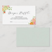 水色オレンジ小かわいこちゃんおむつラッフルカード エンクロージャーカード (正面/裏面)