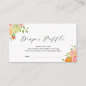 水色オレンジ小かわいこちゃんおむつラッフルカード エンクロージャーカード (正面)