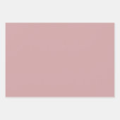 水色オレンジ色と茶色の花。 ラッピングペーパーシート (正面3)