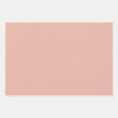 水色オレンジ色と茶色の花。 ラッピングペーパーシート (正面2)