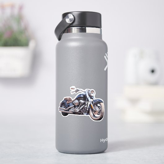 水色オートバイ シール (HydroFlask)