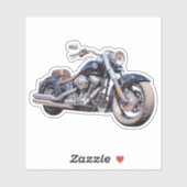 水色オートバイ シール (シート)