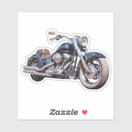 水色オートバイ シール