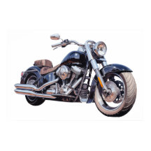 水色オートバイ