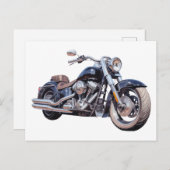 水色オートバイ ポストカード (正面/裏面)