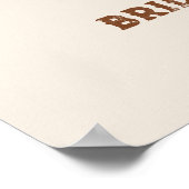 水色カウボーイブーツブライダルシャワーウェルカムサイン ポスター (角)