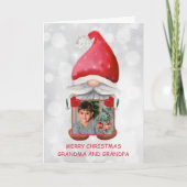 水色カスタム格言カード付き写真 カード (正面)