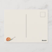 水色カタツムリ養成自然ハッピーアースデイ ポストカード (裏面)