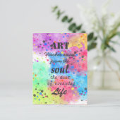 水色カッコいいの有名引用文 ポストカード (スタンド正面)